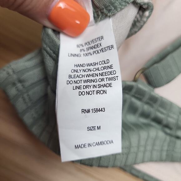 Aqua Couture Womens Olive Adjustable Strap Two Piece Bikini Set Size Medium - Picture 8 of 9